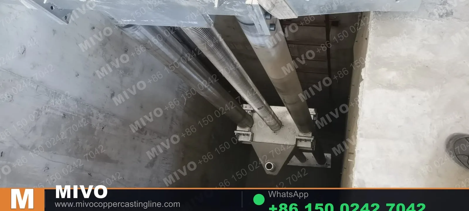 Semi-continuous casting equipment detail