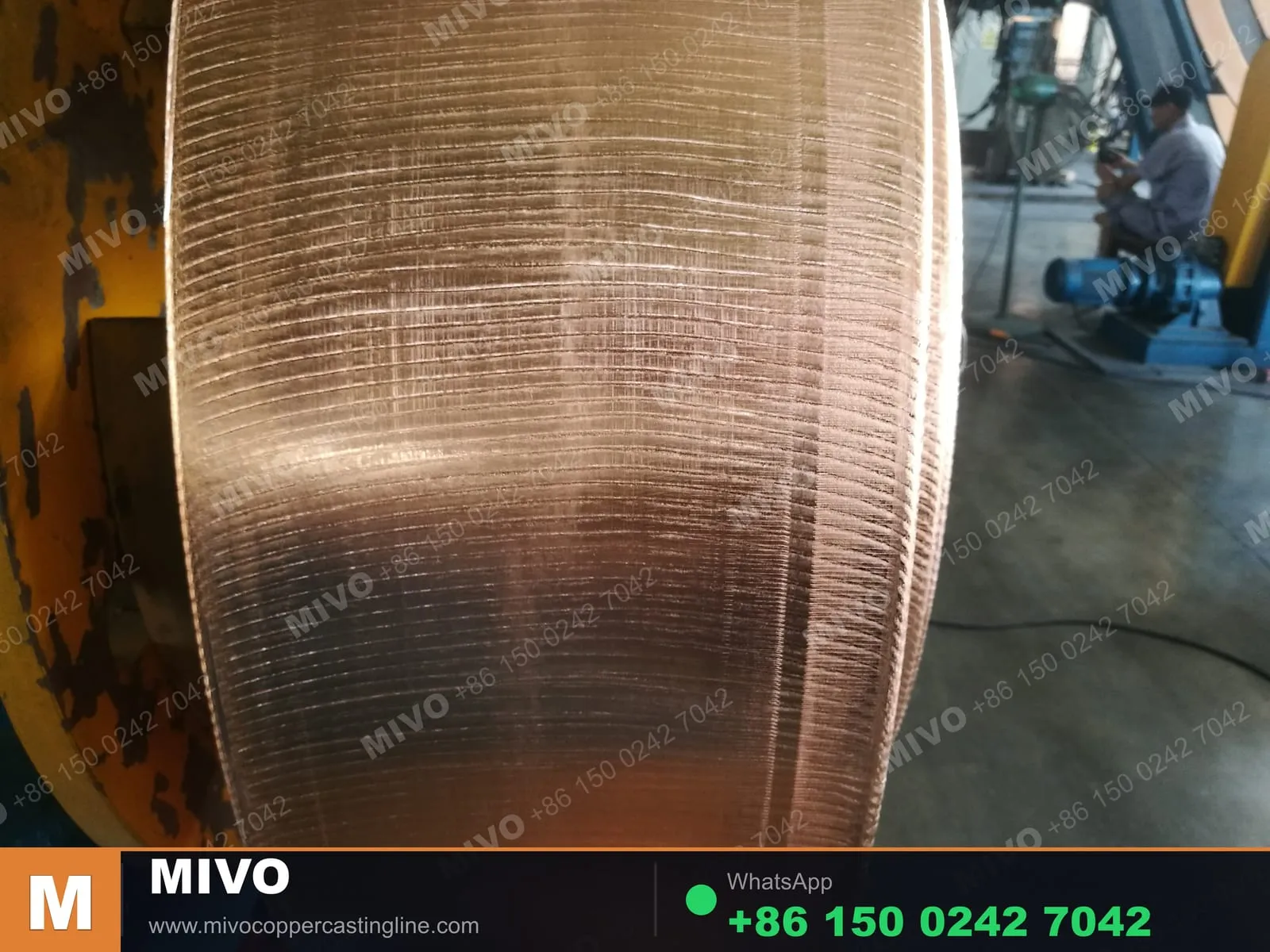 Mivo factory — copper busbar casting in progress